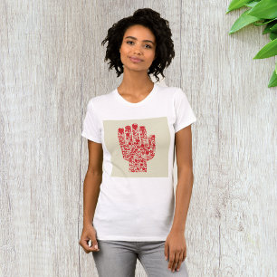Red Medical Hand Symbol Healthcare T-Shirt