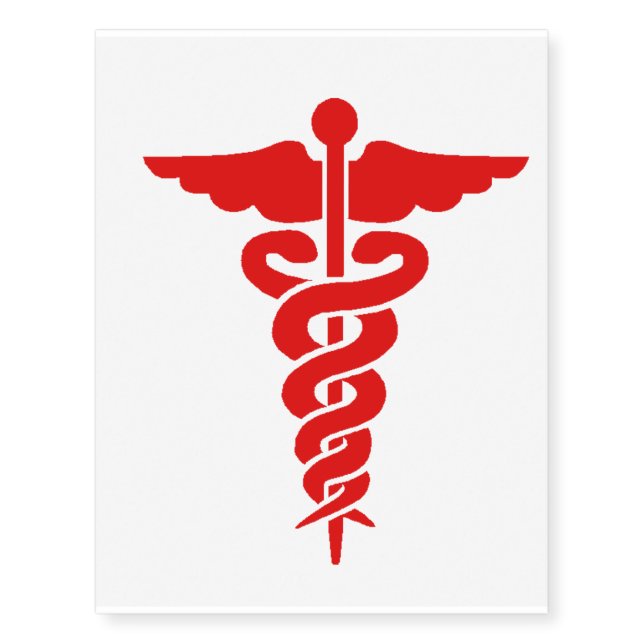 Red Medical Symbol Tattoo (Front)