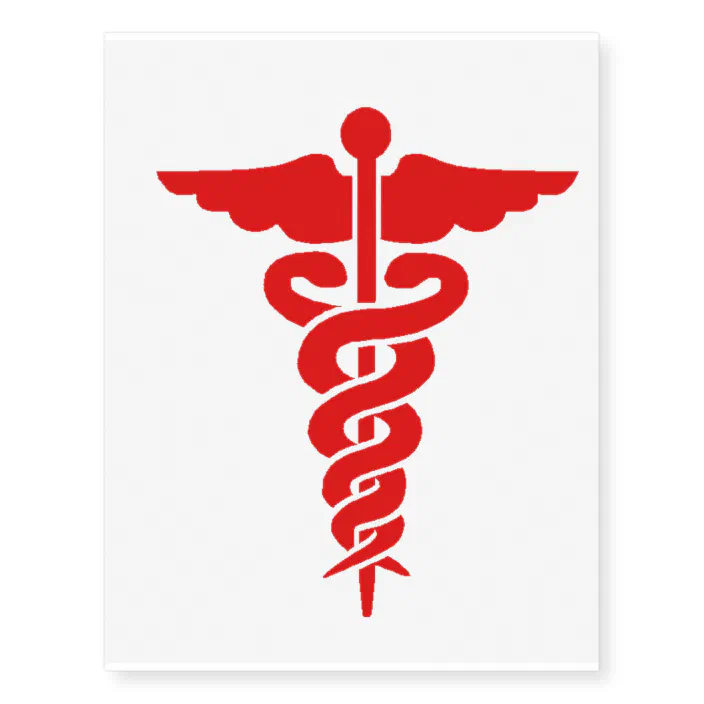 Red Medical Symbol Tattoo Zazzle Com