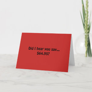 Red Medicare 65th humorous birthday card