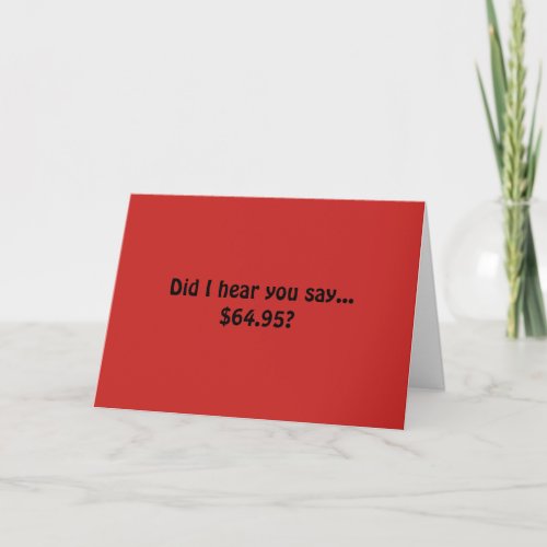 Red Medicare 65th humorous birthday card
