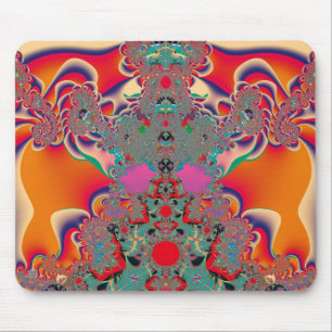 Red Meditation Fractal Abstract Art Mouse Pad