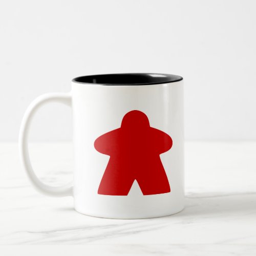 Red Meeple Board Game Piece Two_Tone Coffee Mug