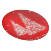 Red Melamine Christmas Plates Lighted Trees (Right Side)