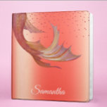 Red Mermaid Tail Diamond Personalized  3 Ring Binder<br><div class="desc">This design may be personalized in the area provided by changing the photo and/or text. Or it can be customized by clicking Personalize this Template and then choosing the click to customize further option and delete or change the color of the background, add text, change the text color or style,...</div>