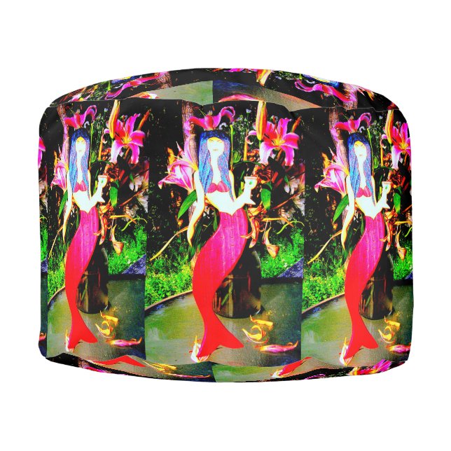 red mermaids pouf (Front)