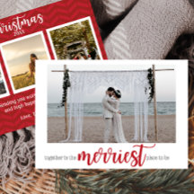 Red Merriest Place to Be Christmas Photo Card