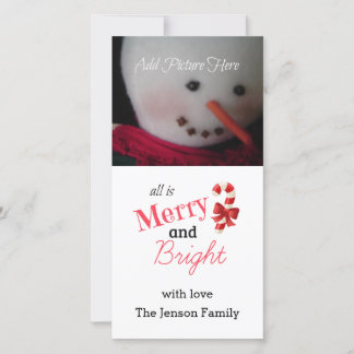 Red Merry and Bright Photo Card