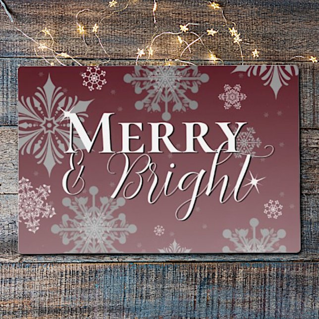 Red Merry and Bright Snowflakes Christmas Placemat (Red Merry and Bright Snowflakes Christmas Placemat)