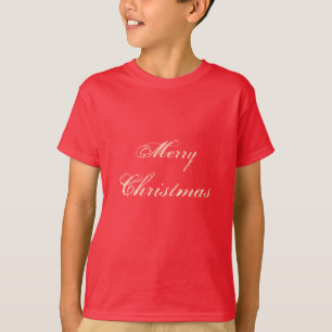 Red Merry-Christmas Festive Holiday Boys Tee