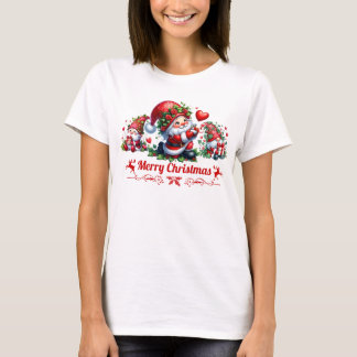 Red Merry Christmas Gnomes T-Shirt