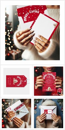 Red Merry Christmas Graffiti Street Art Stationery