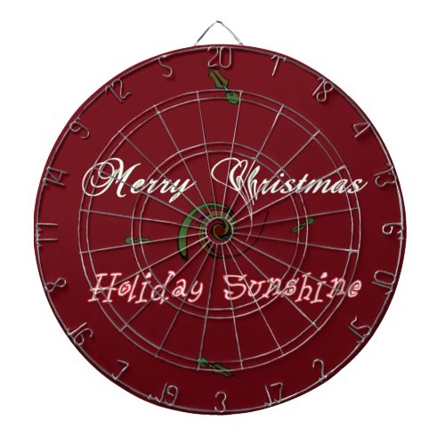 Red Merry Christmas Holiday Sunshine Wishespng Dartboard With Darts