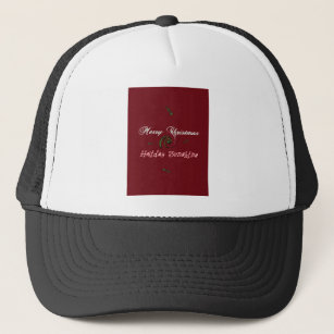 Red Merry Christmas Holiday Sunshine Wishes. Trucker Hat