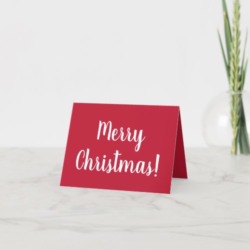 Red Merry Christmas Love From Santa Personalized Holiday Card
