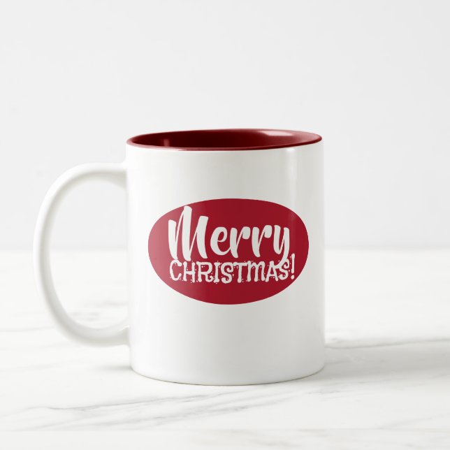 Red Merry Christmas Mug (Left)