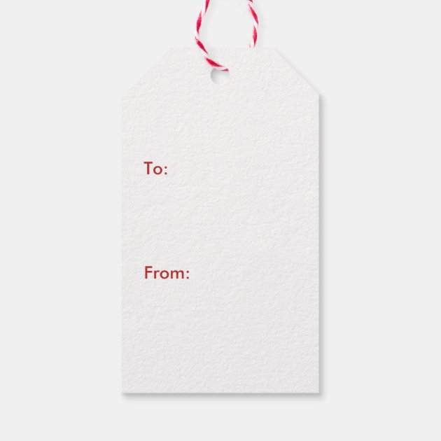 Red "Merry Christmas" Photo Holiday Gift Tags