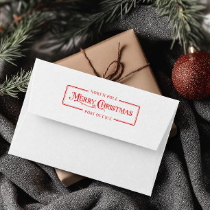Red Merry Christmas Post Office Self-inking Stamp