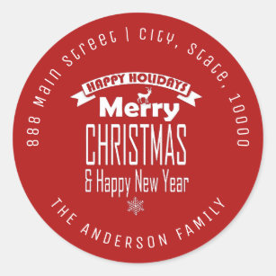 Round Return Address Labels | Zazzle