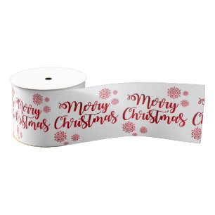 Red Merry Christmas Satin Ribbon