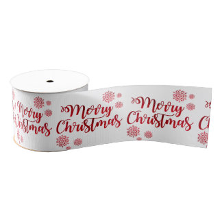 Red Merry Christmas Satin Ribbon