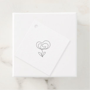 RED MERRY CHRISTMAS SIMPLE FAVOR TAGS