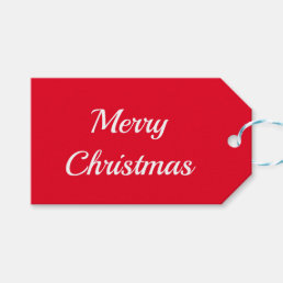 red merry christmas simple minimal gift tag