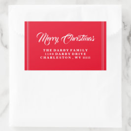Red Merry Christmas Sticker