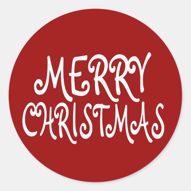 Merry Christmas Stickers | Zazzle