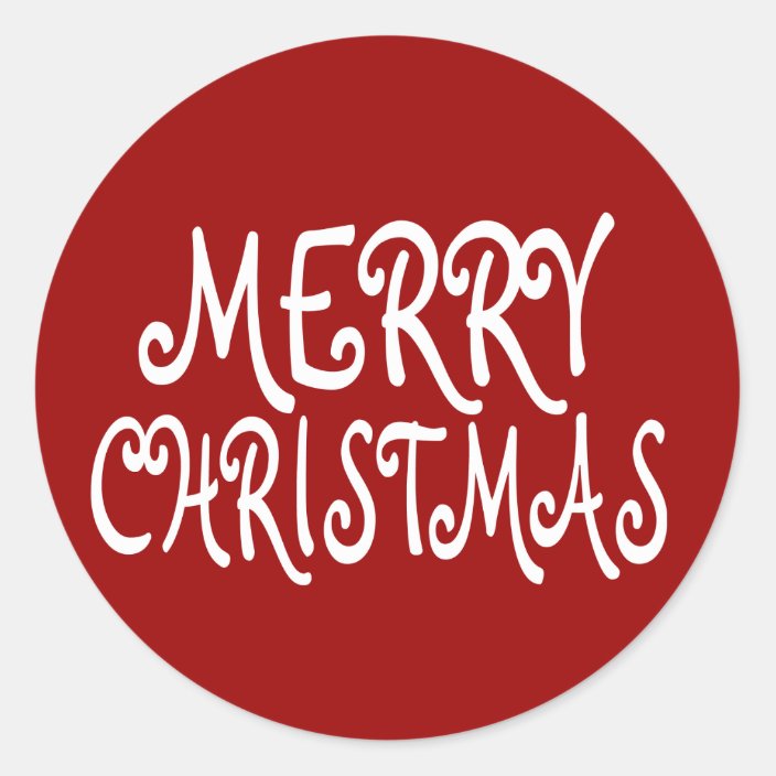 Red Merry Christmas Stickers | Zazzle.com