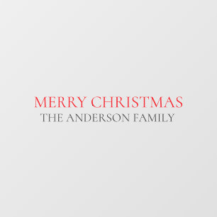 Red Merry Christmas Window Cling