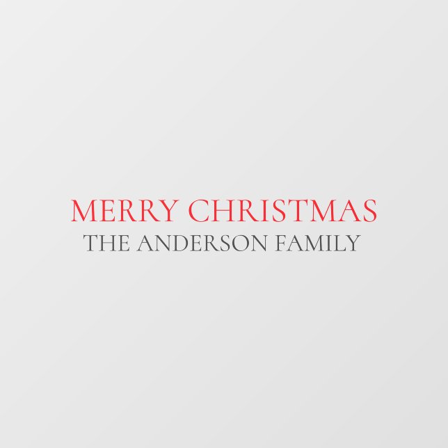 Red Merry Christmas Window Cling (Sheet)