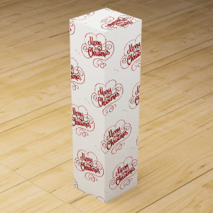Red Merry Christmas Wine Gift Box
