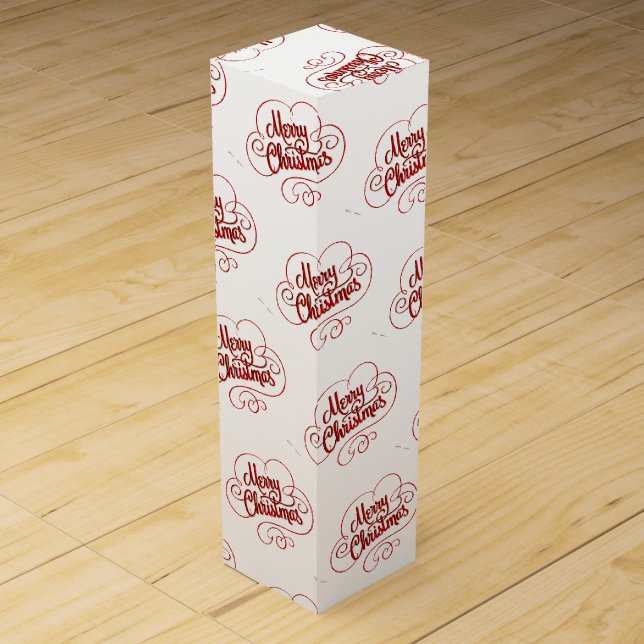 Red Merry Christmas Wine Gift Box (Front)