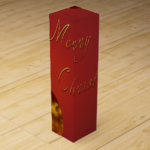 Red Merry Christmas Wine Gift Box