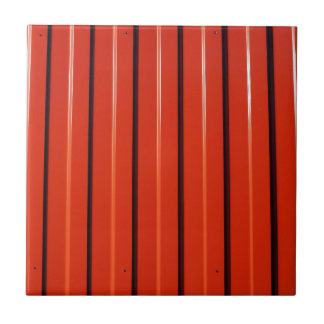 Red metal corrugated sheet metal ceramic tile