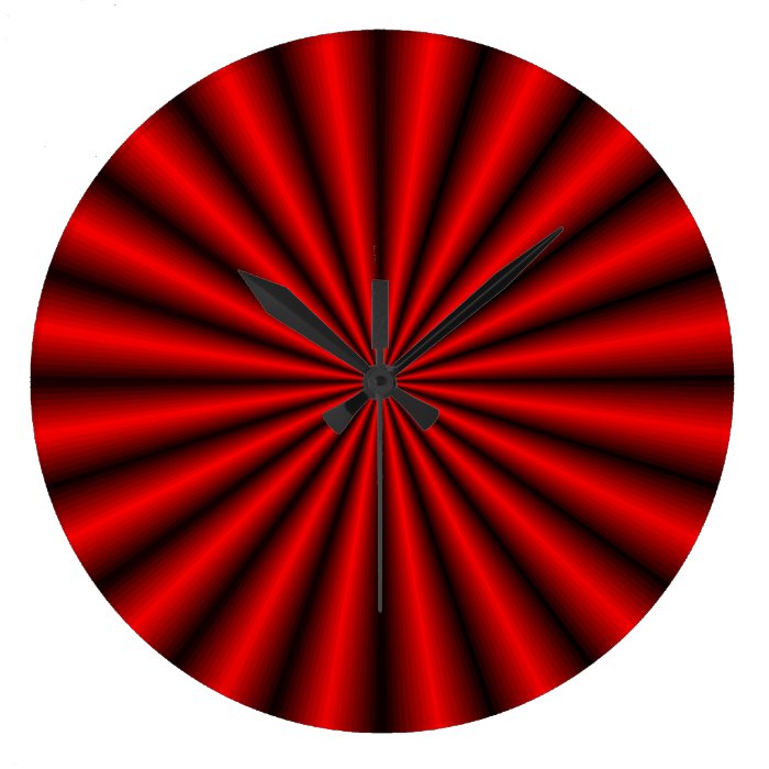 Red Metal Effect Optical Illusion Wall Clock Zazzle