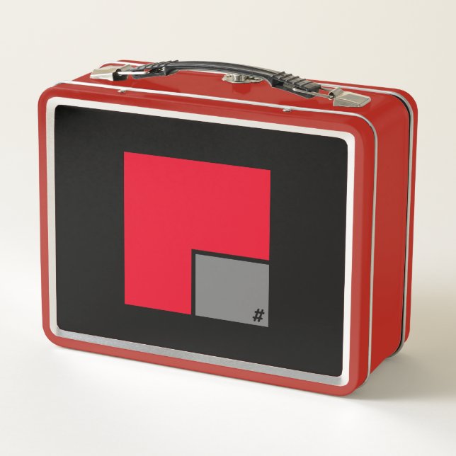 RED Metal Lunchbox bY #MMETROPOLIM (Back)