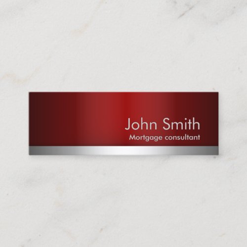 Red Metal Mortgage Agent Business Card