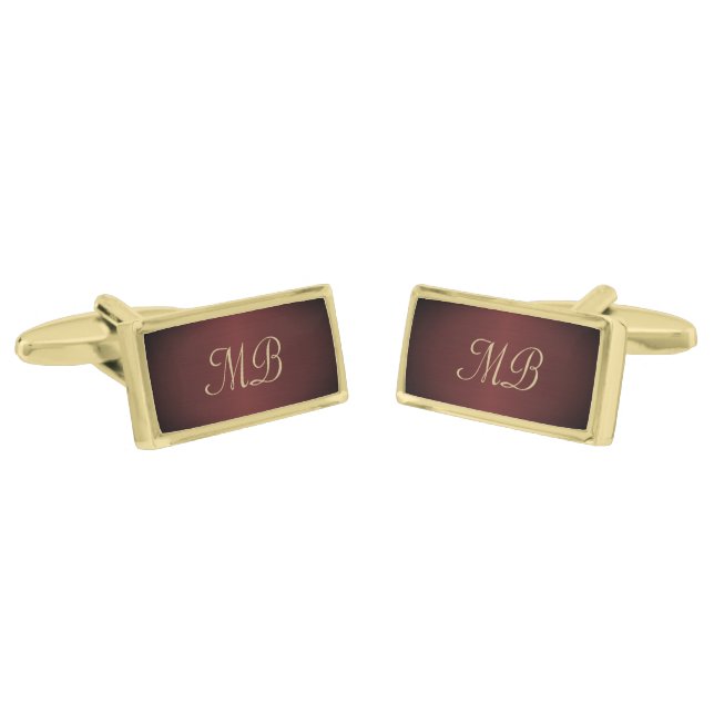 Red Metallic Cufflinks (Angled)