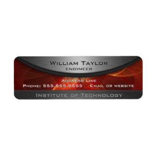 Red Metallic Elegance Label