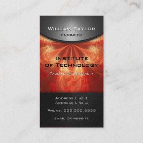 Red Metallic Elegance with QR code vertical Business Card Templates