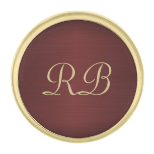 Red Metallic Gold Finish Lapel Pin