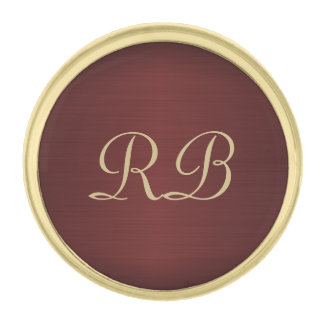 Red Metallic Gold Finish Lapel Pin