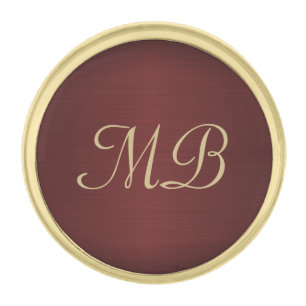 Red Metallic Gold Finish Lapel Pin