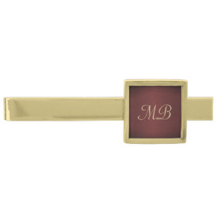 Red Metallic Gold Finish Tie Bar