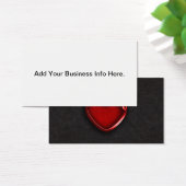 Red Metallic Heart on Black Leather (Desk)