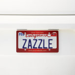 Red Metallic License Plate Frame at Zazzle