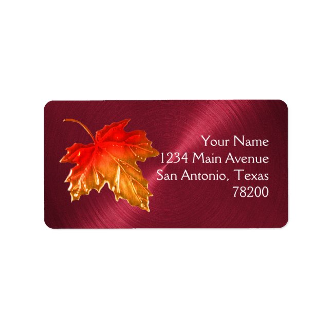 Red Metallic Look Label (Front)