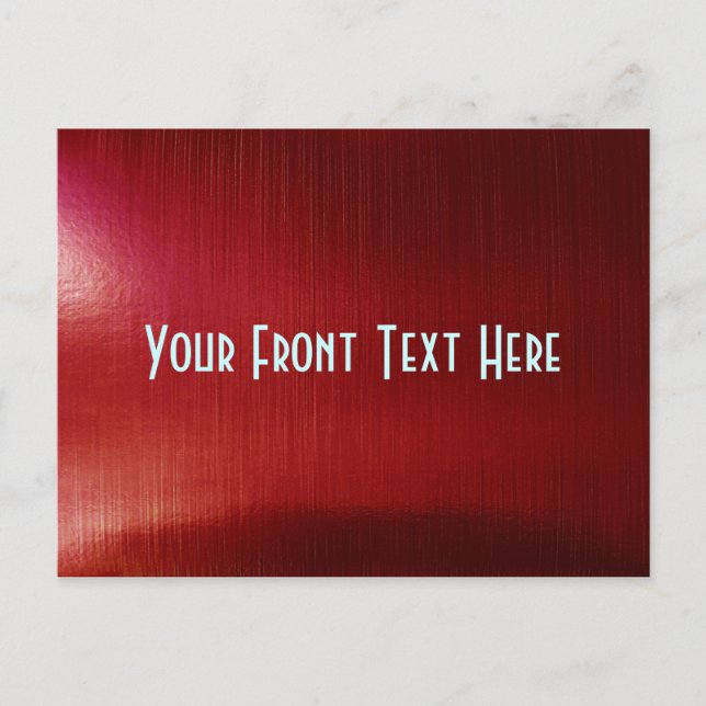Red Metalline Sheen Postcard (Front)